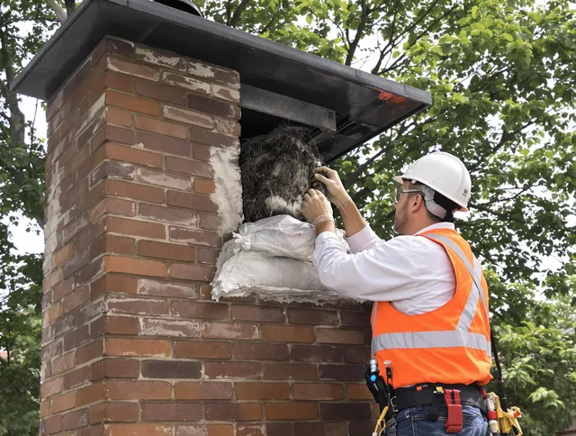 Humane removal of debris and animals by Charlotte Chimney Sweep in Charlotte, NC
