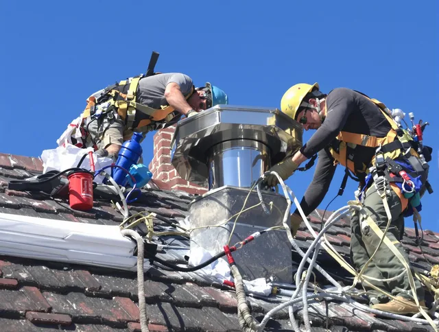 Protective chimney cap installed by Charlotte Chimney Sweep in Charlotte, NC