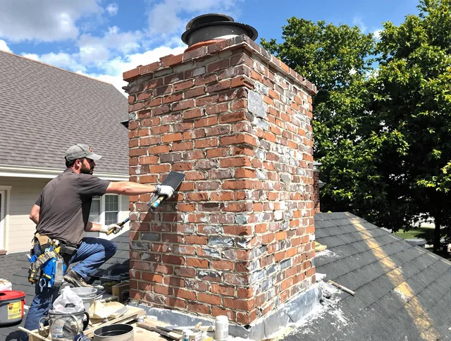 Completed chimney rebuild by Charlotte Chimney Sweep in Charlotte, NC