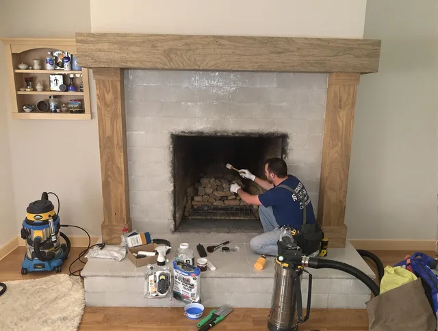 Detailed creosote removal process by Charlotte Chimney Sweep in Charlotte, NC