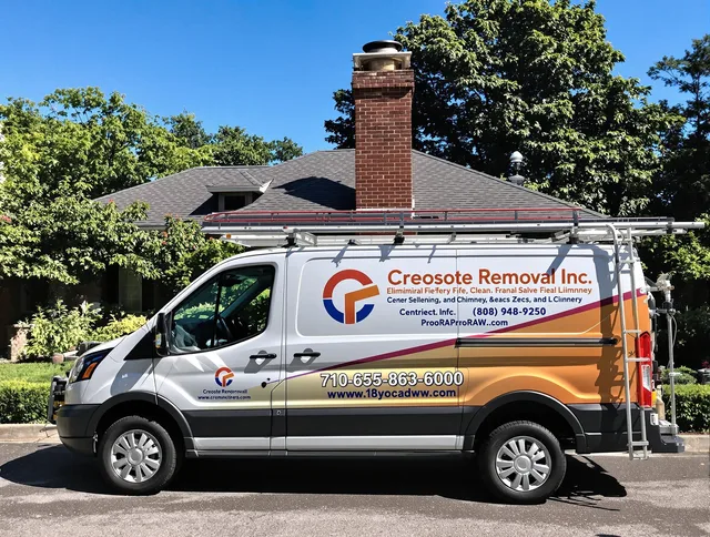 Charlotte Chimney Sweep technician removing creosote safely in Charlotte, NC