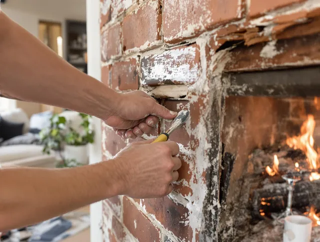 Routine fireplace repair by Charlotte Chimney Sweep in Charlotte, NC