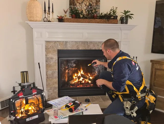 Safety-focused fireplace inspection by Charlotte Chimney Sweep in Charlotte, NC