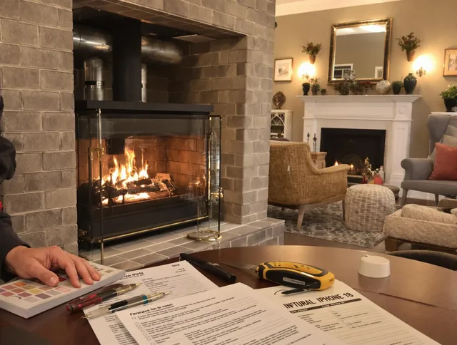 Charlotte Chimney Sweep verifying fireplace safety measures in Charlotte, NC