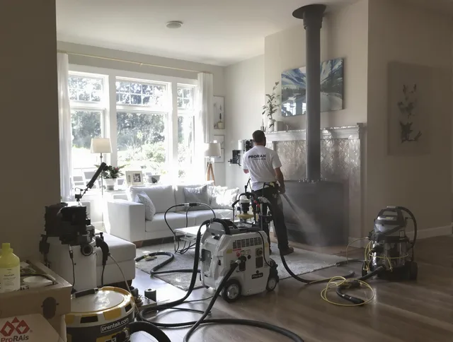 Soot removal service by Charlotte Chimney Sweep for a fireplace in Charlotte, NC